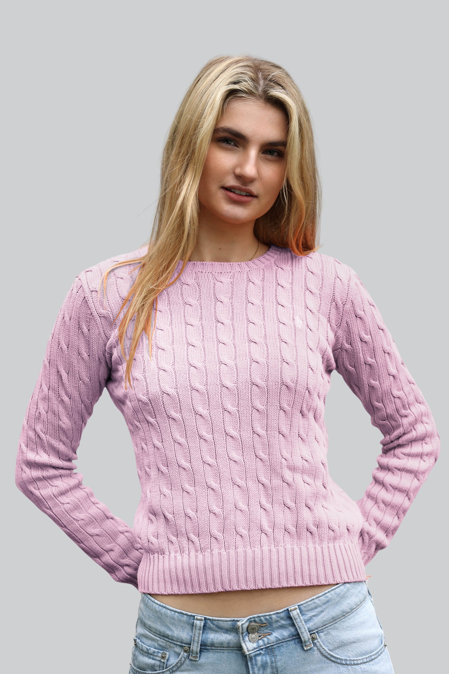 Vintage Ralph Lauren Cable Knit Jumper - Crew Neck