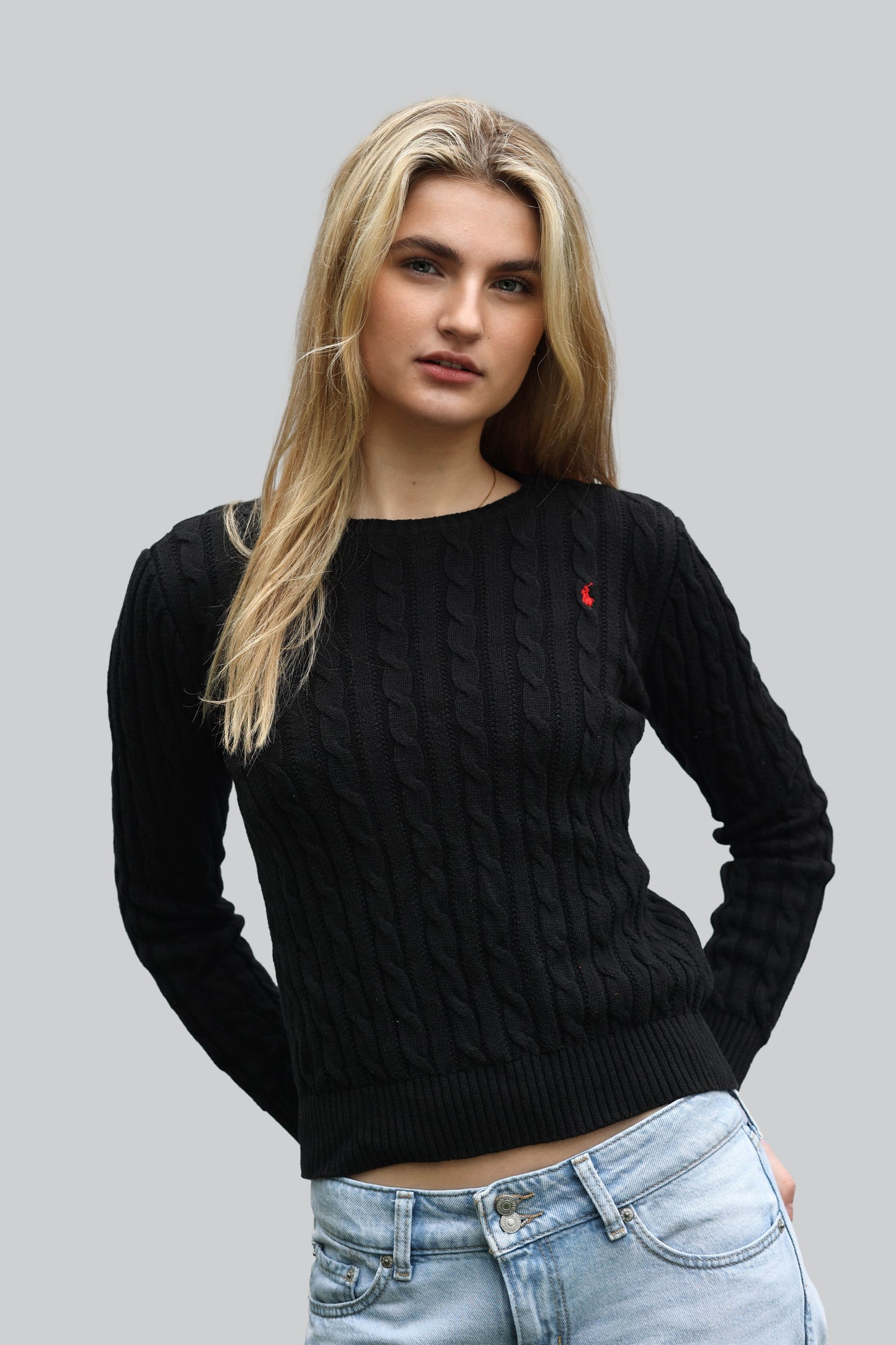 Vintage Ralph Lauren Cable Knit Jumper - Crew Neck