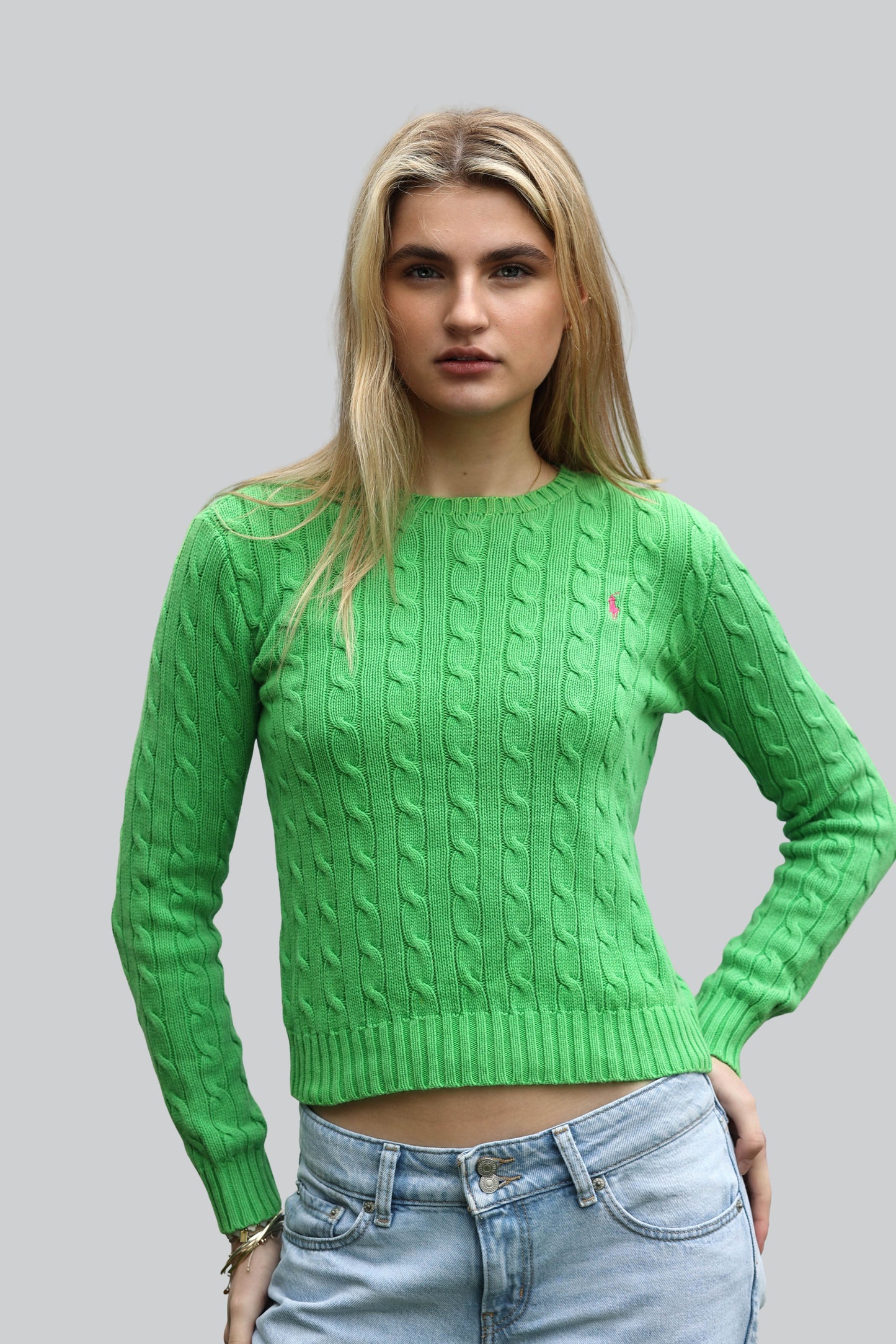 Vintage Ralph Lauren Cable Knit Jumper - Crew Neck