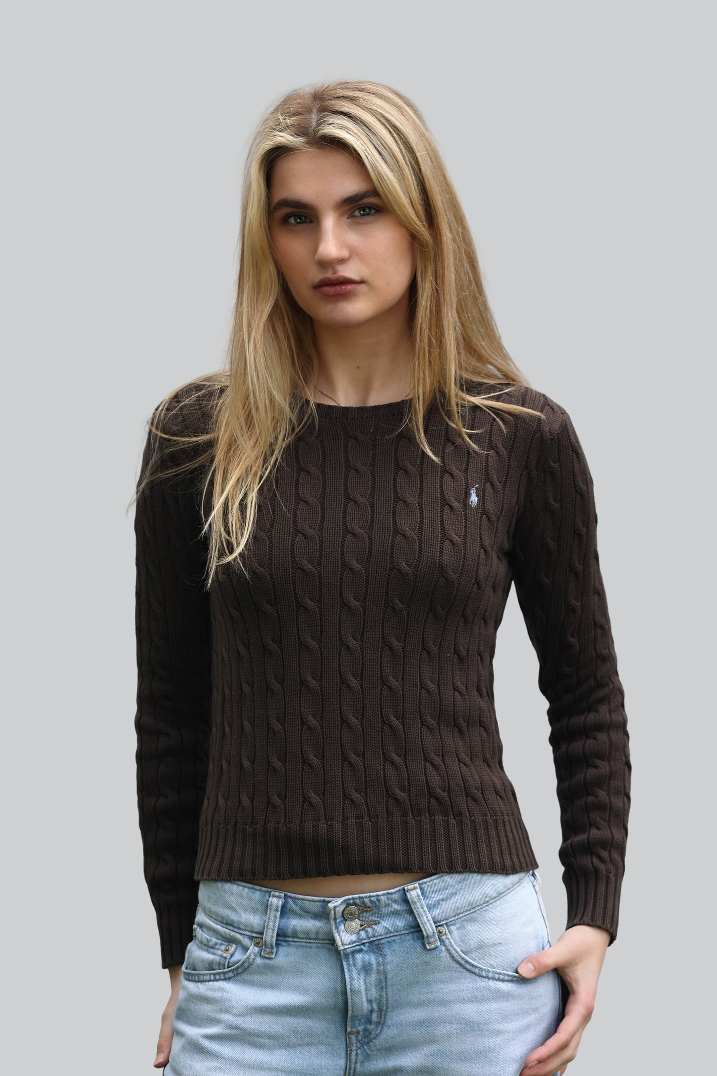 Vintage Ralph Lauren Cable Knit Jumper - Crew Neck