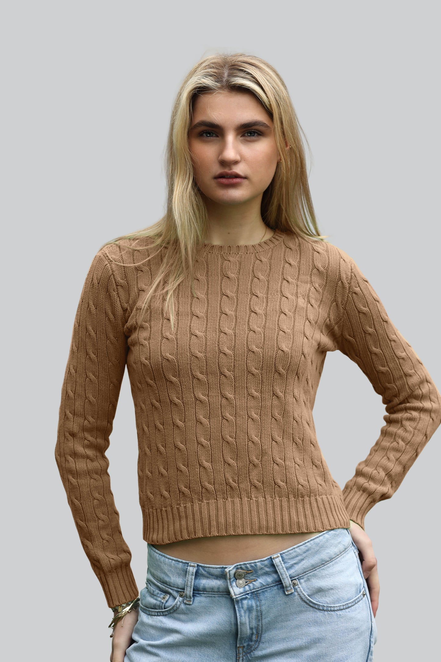 Vintage Ralph Lauren Cable Knit Jumper - Crew Neck