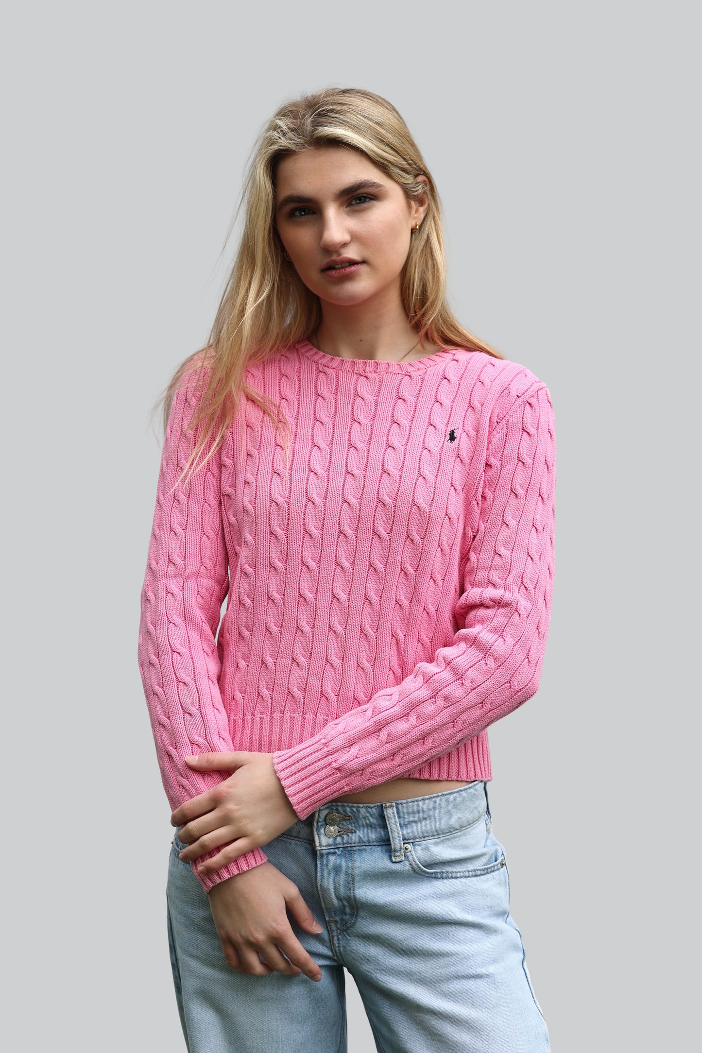 Vintage Ralph Lauren Cable Knit Jumper - Crew Neck