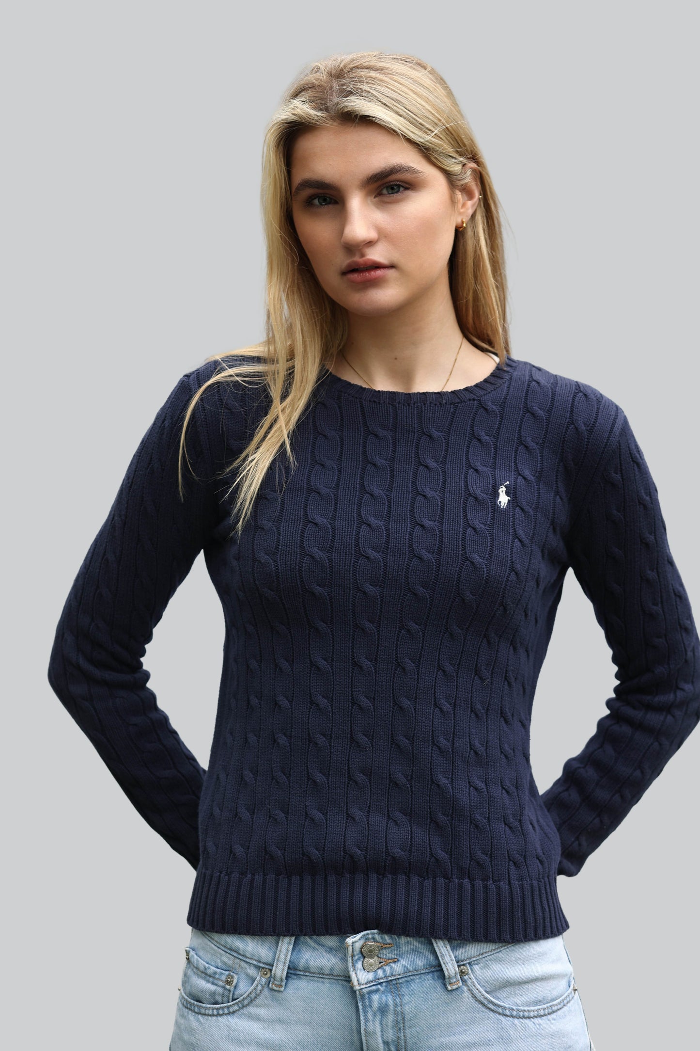 Vintage Ralph Lauren Cable Knit Jumper - Crew Neck