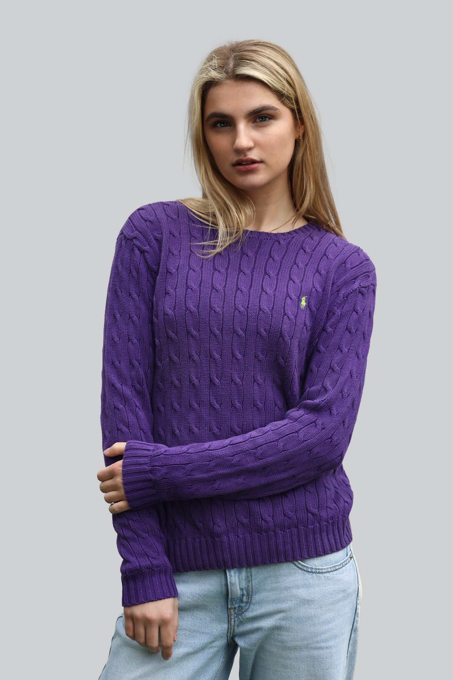 Vintage Ralph Lauren Cable Knit Jumper - Crew Neck