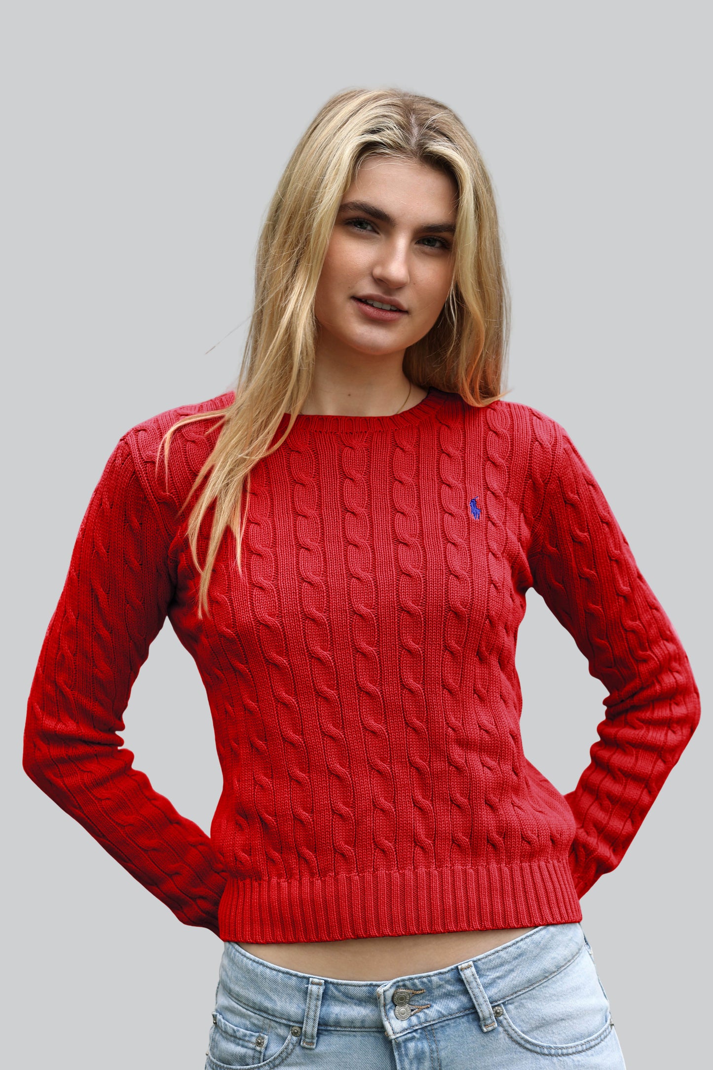 Vintage Ralph Lauren Cable Knit Jumper - Crew Neck