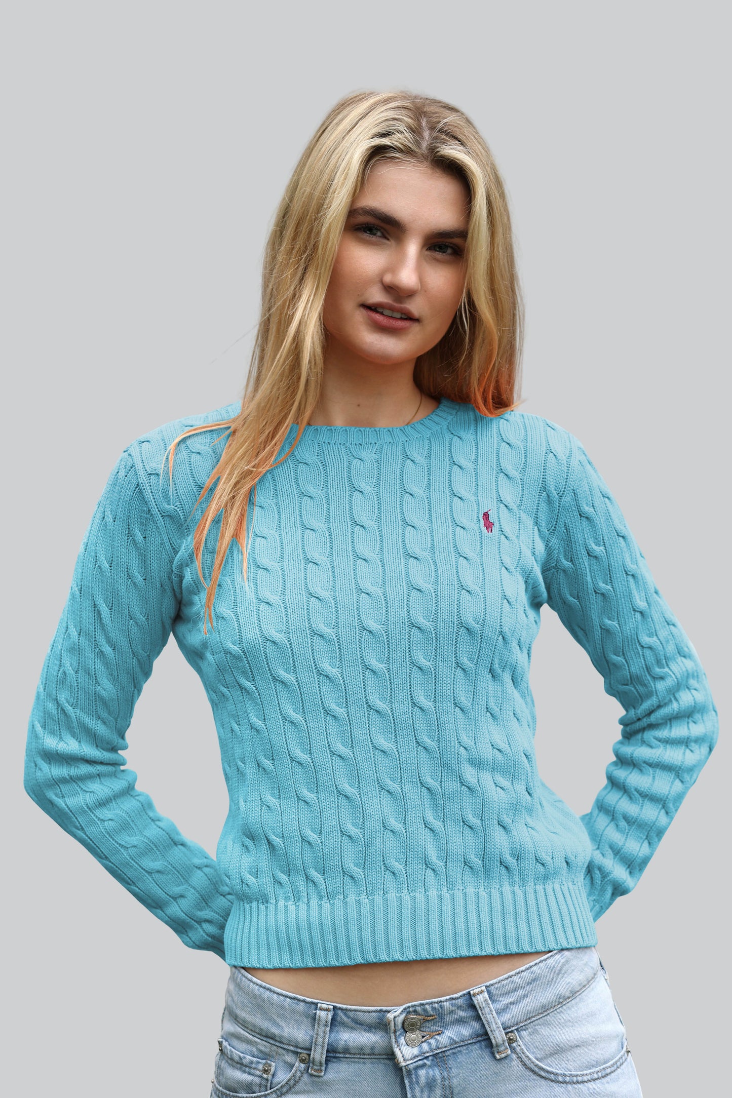 Vintage Ralph Lauren Cable Knit Jumper - Crew Neck