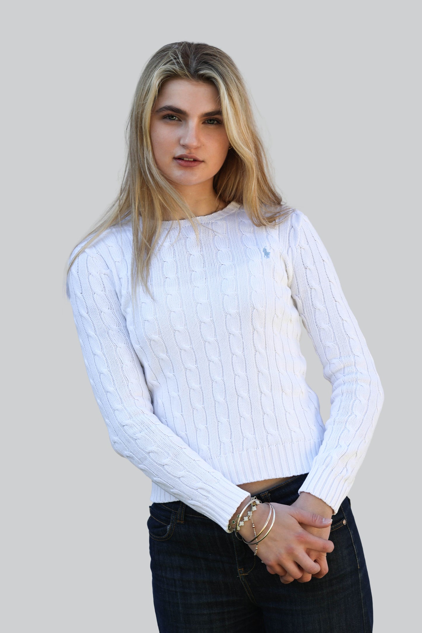 Vintage Ralph Lauren Cable Knit Jumper - Crew Neck