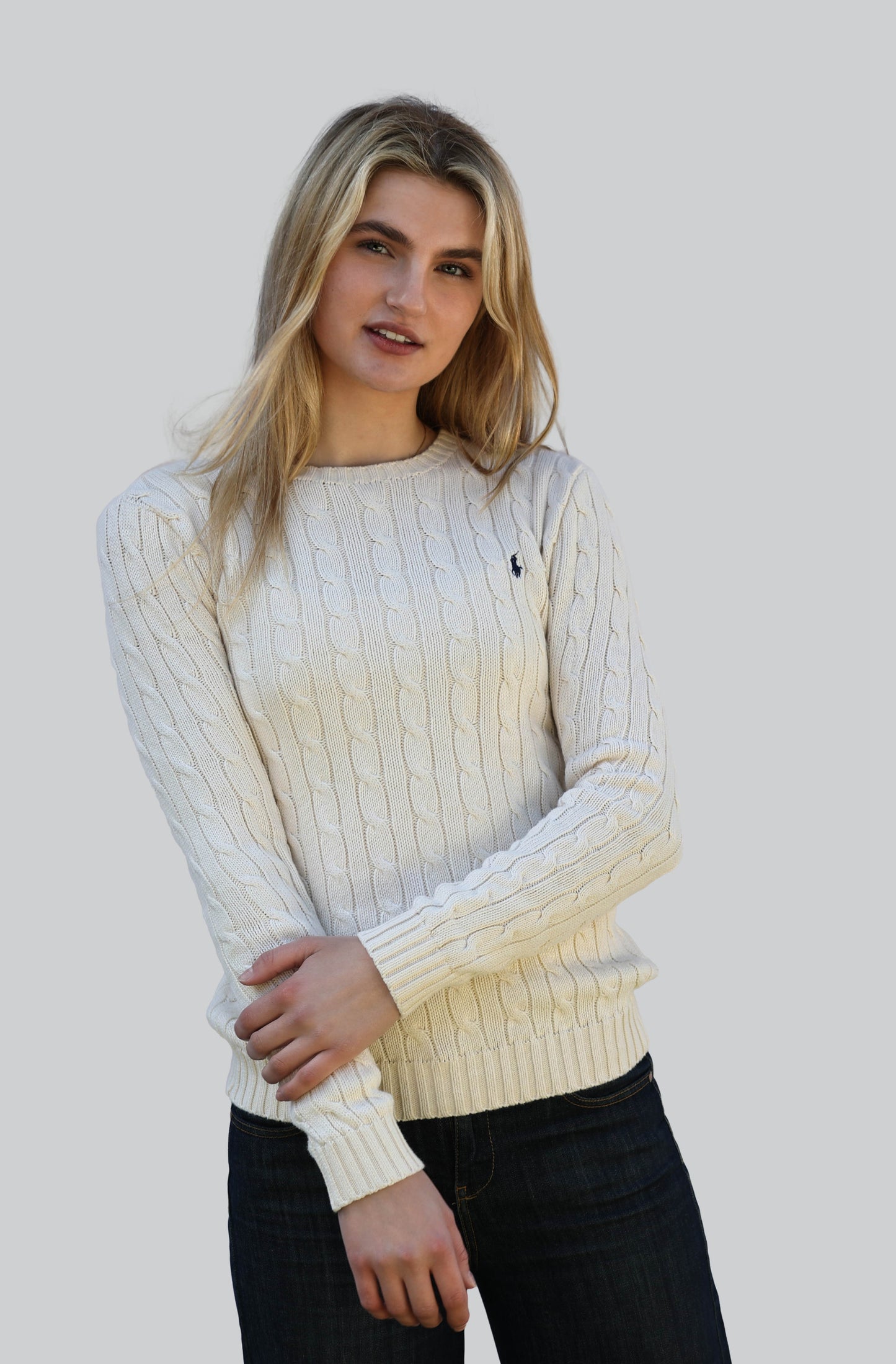Vintage Ralph Lauren Cable Knit Jumper - Crew Neck