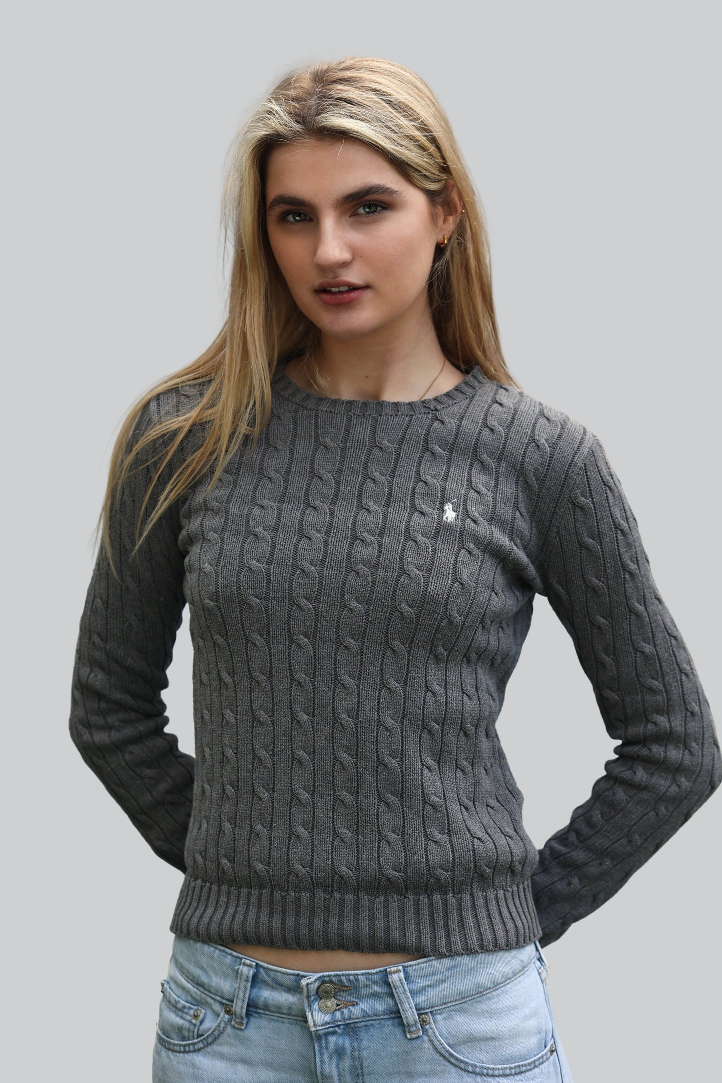 Vintage Ralph Lauren Cable Knit Jumper - Crew Neck