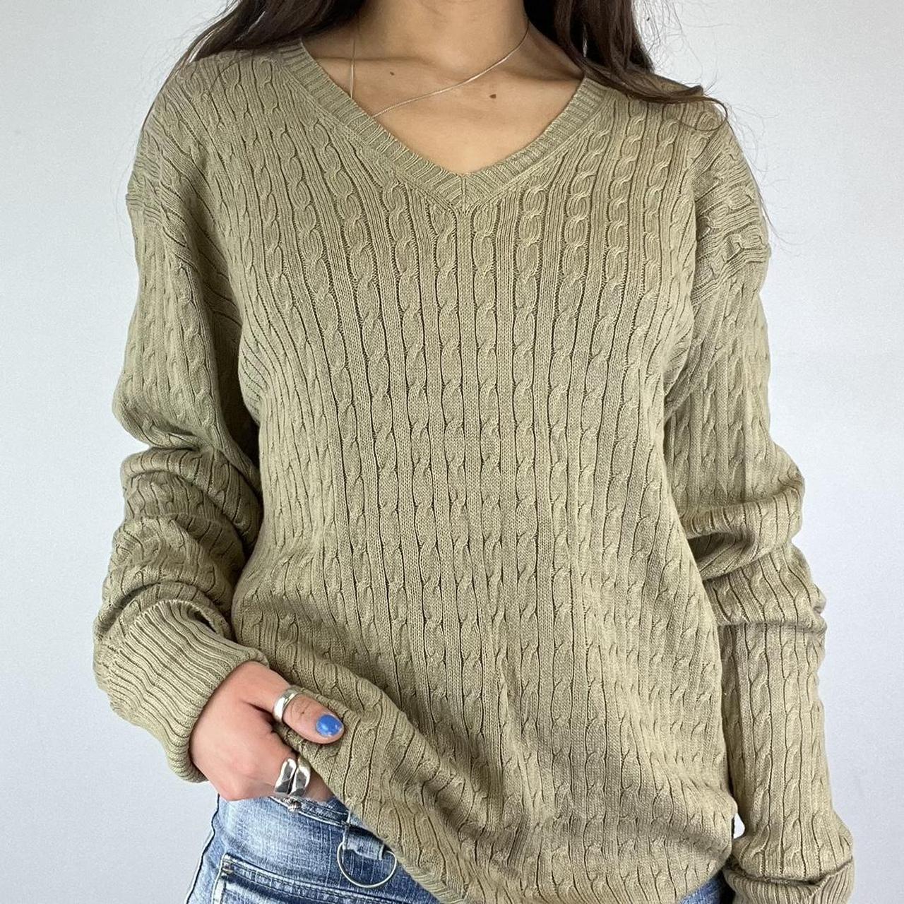 Ralph Lauren V Neck Cable Knit Jumper