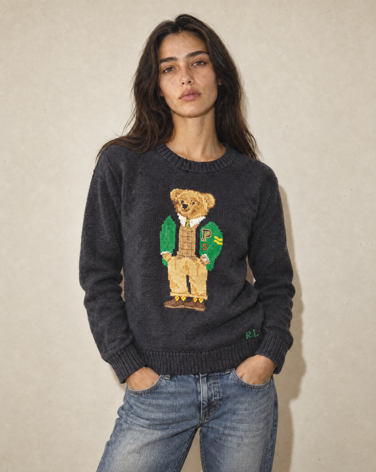 Vintage Polo Ralph Lauren Polo Bear Knit Jumper