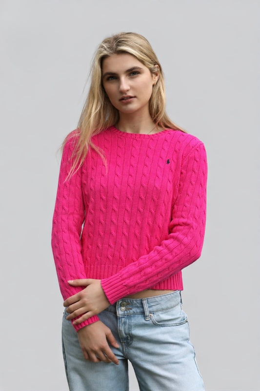 Vintage Ralph Lauren Cable Knit Jumper - Crew Neck
