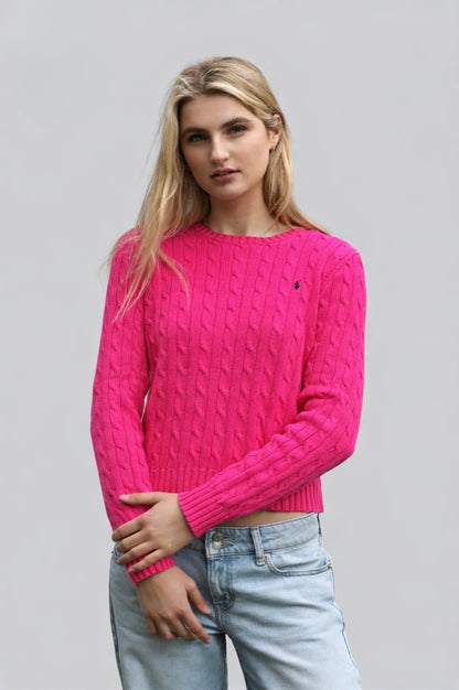 Vintage Ralph Lauren Cable Knit Jumper - Crew Neck