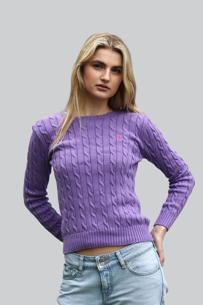 Vintage Ralph Lauren Cable Knit Jumper - Crew Neck