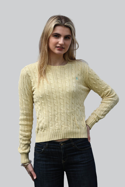 Vintage Ralph Lauren Cable Knit Jumper - Crew Neck