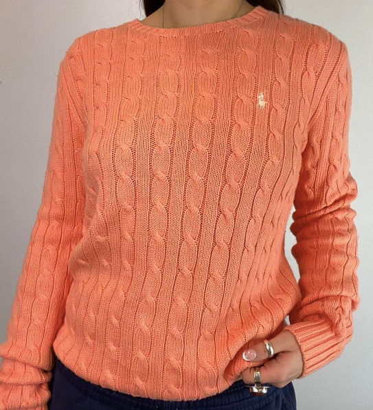 Vintage Ralph Lauren Cable Knit Jumper - Crew Neck