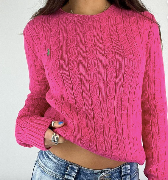 Vintage Ralph Lauren Cable Knit Jumper - Crew Neck