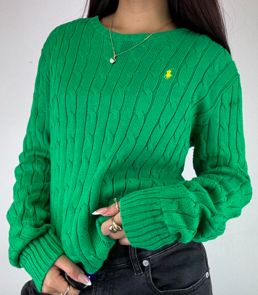 Vintage Ralph Lauren Cable Knit Jumper - Crew Neck