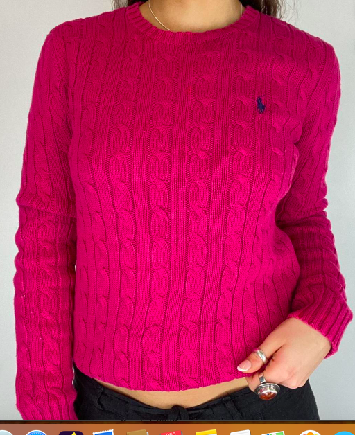 Vintage Ralph Lauren Cable Knit Jumper - Crew Neck