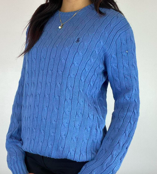 Vintage Ralph Lauren Cable Knit Jumper - Crew Neck