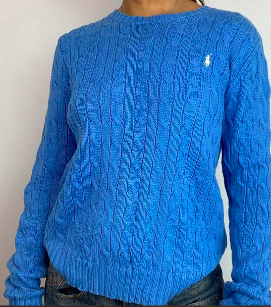 Vintage Ralph Lauren Cable Knit Jumper - Crew Neck