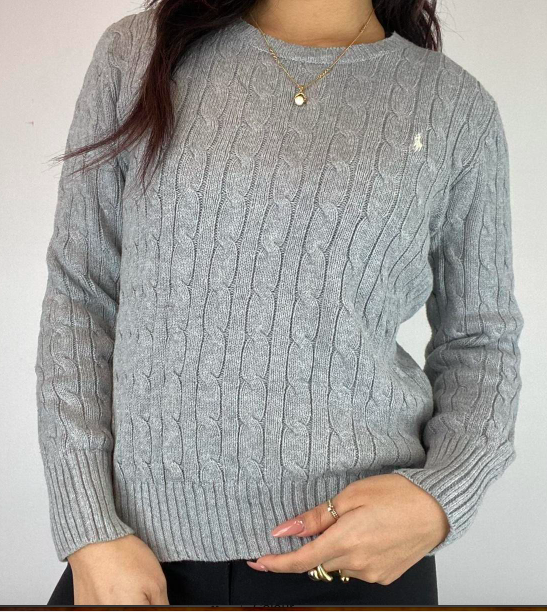 Vintage Ralph Lauren Cable Knit Jumper - Crew Neck