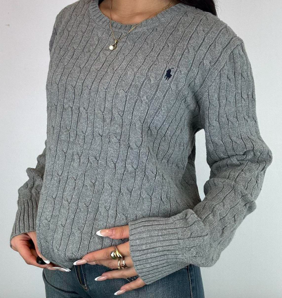 Vintage Ralph Lauren Cable Knit Jumper - Crew Neck