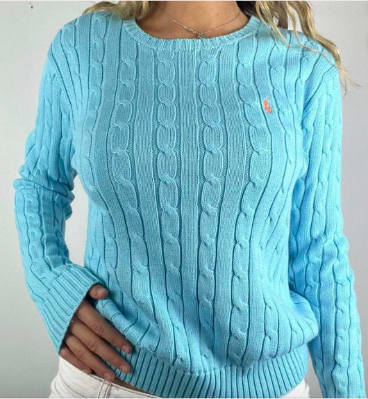 Vintage Ralph Lauren Cable Knit Jumper - Crew Neck