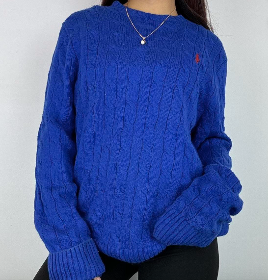 Vintage Ralph Lauren Cable Knit Jumper - Crew Neck