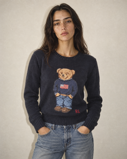 Vintage Polo Ralph Lauren Flag Polo Bear Jumper