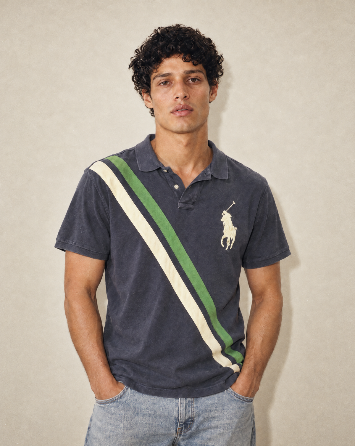 Vintage Polo Ralph Lauren Stripe Polo Shirt