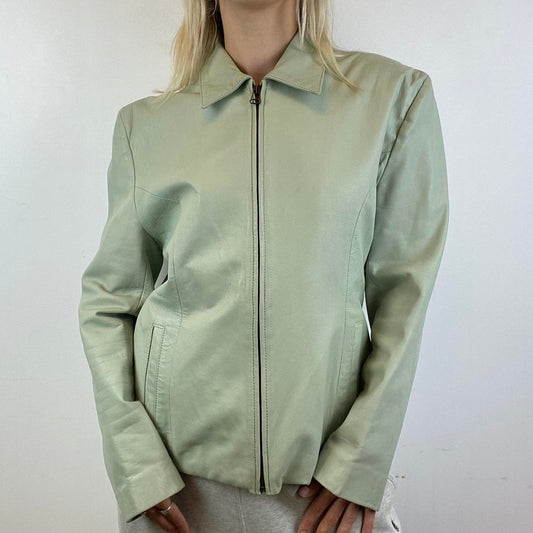 Green leather jacket