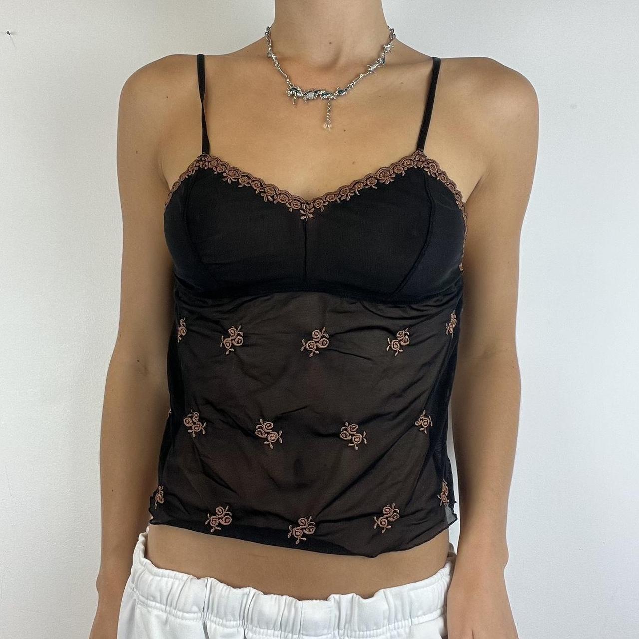 mesh floral cami