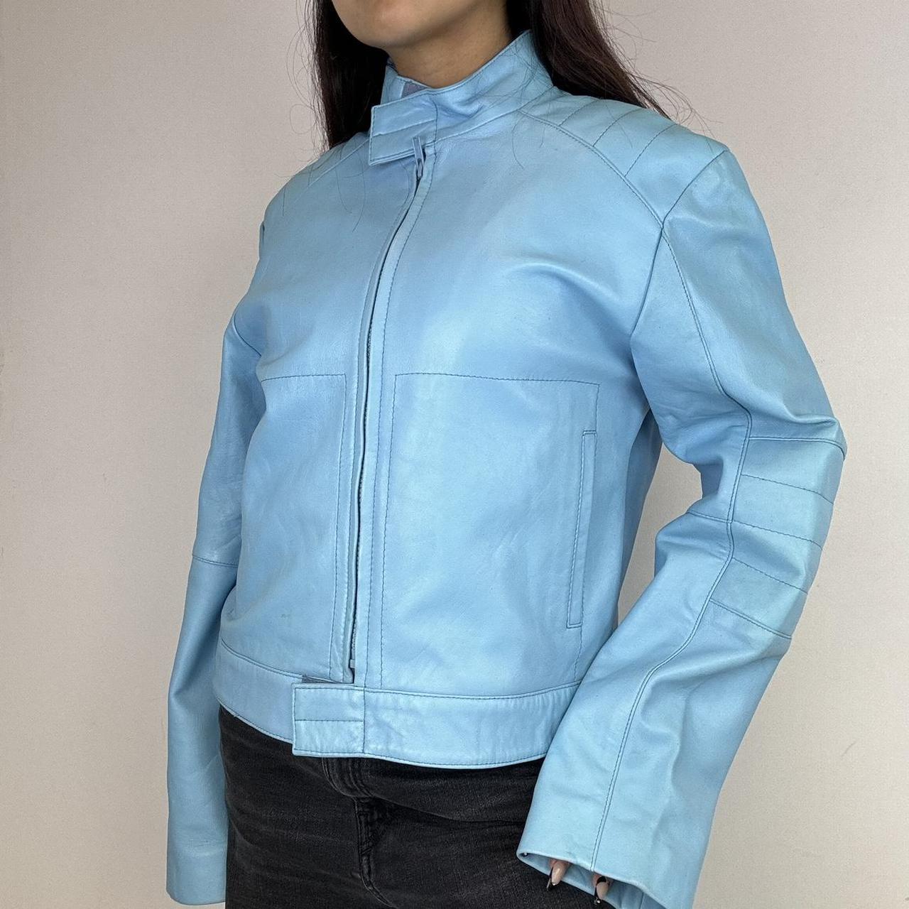 Blue Leather Jacket