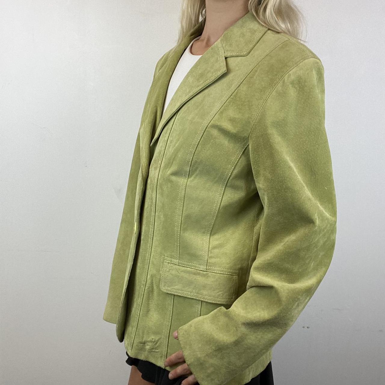 Green suede blazer