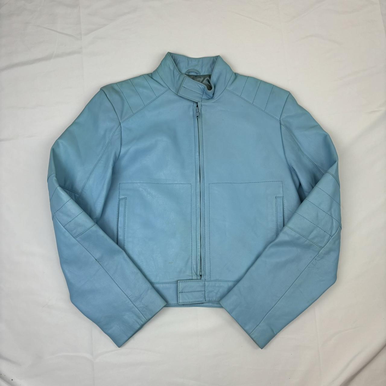 Blue Leather Jacket