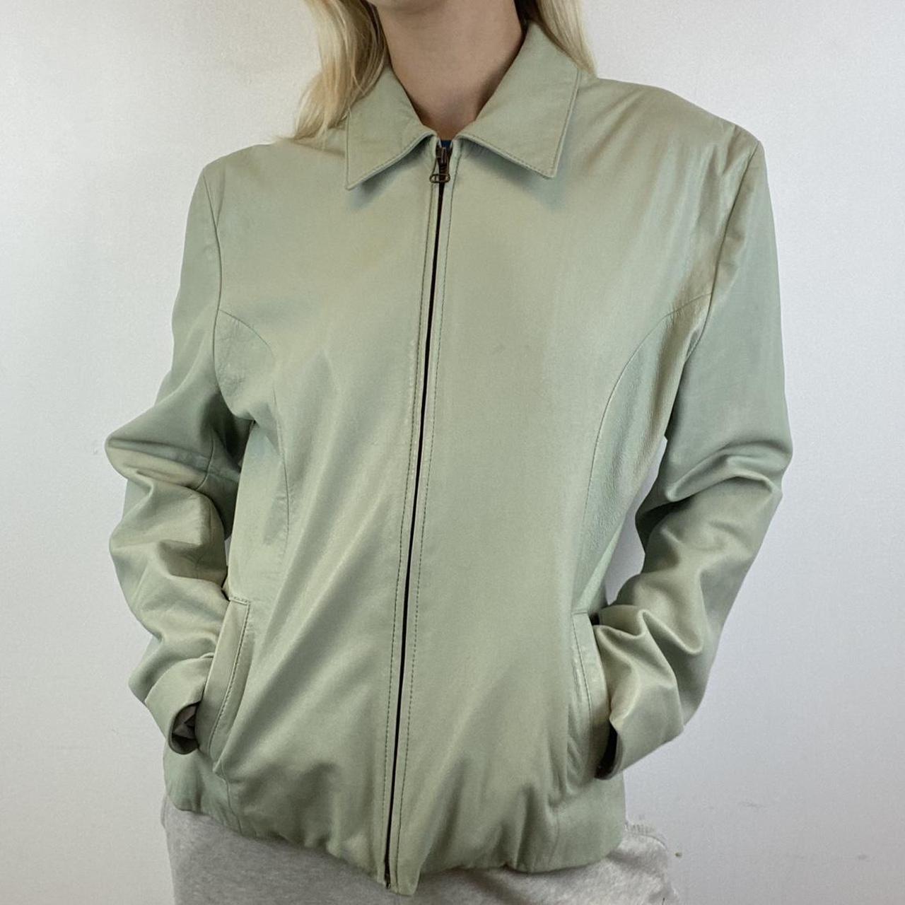 Green leather jacket