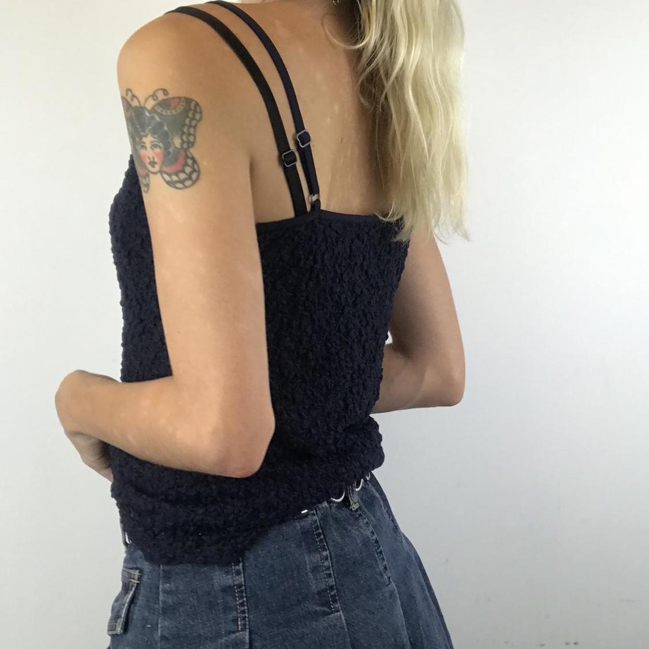 Navy per Una mesh cami vest top