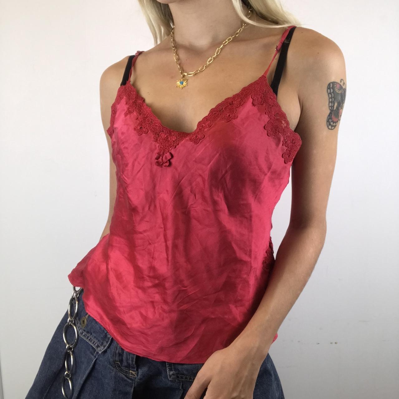 La senza Satin red cami vest top lingerie