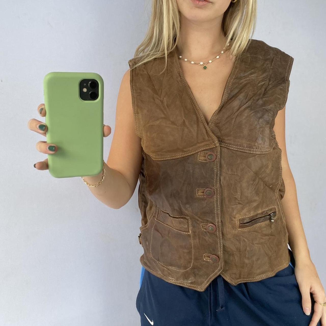 Leather Waistcoat - L